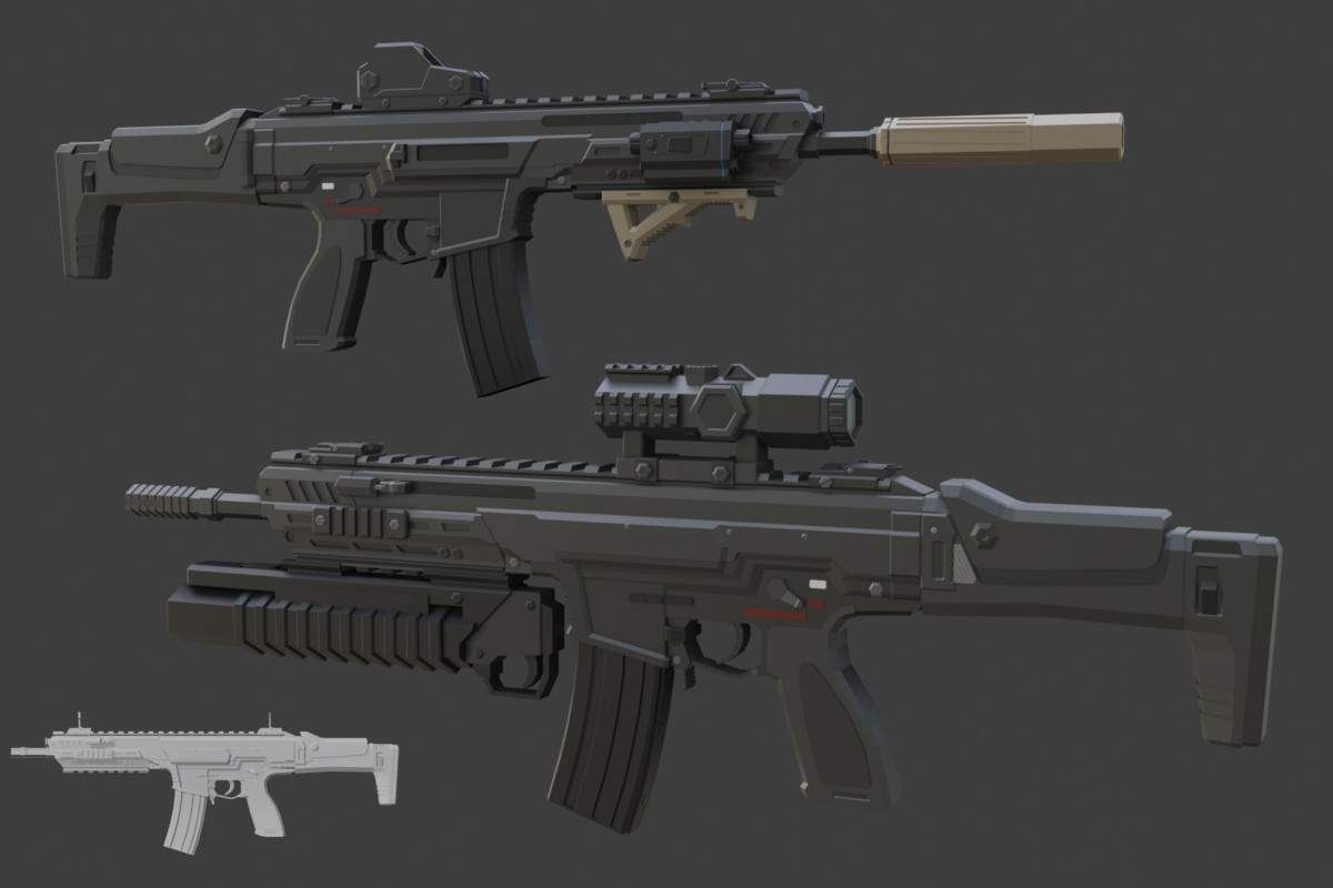 Low Poly Weapon Bundle Pack 3