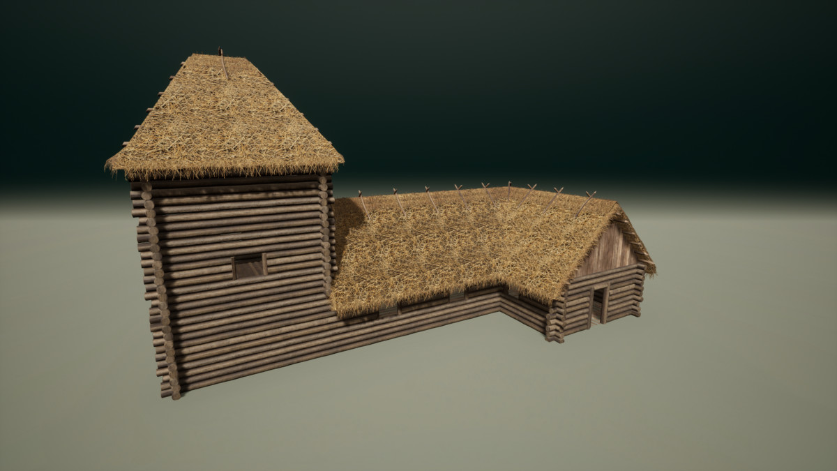 Medieval Modular Slavic Houses Building Kit (Plus Burnt versions)
