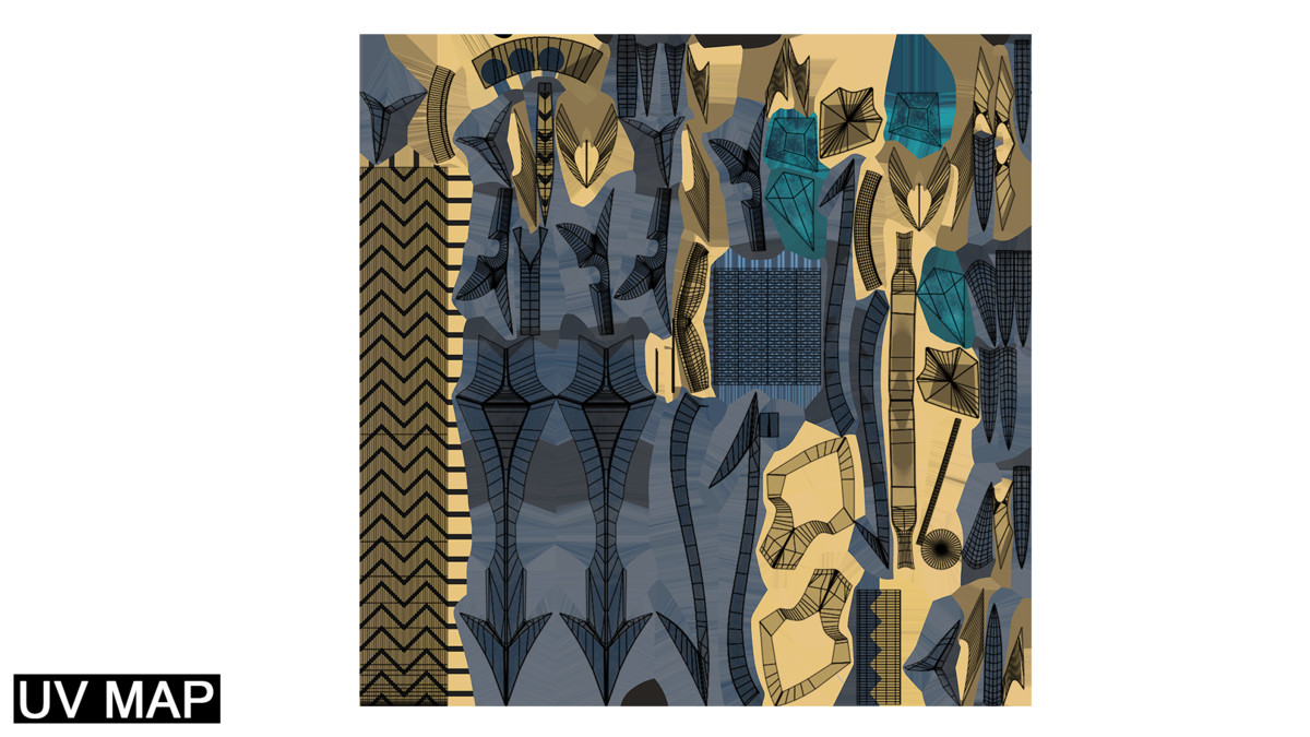 Fantasy Trident 01 URP HDRP Textures