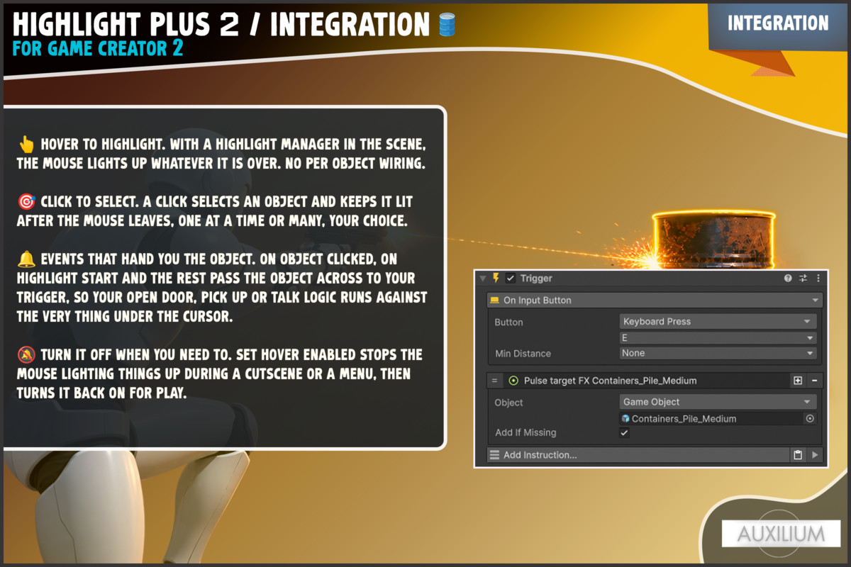 Highlight Plus 2 Integration for Game Creator 2