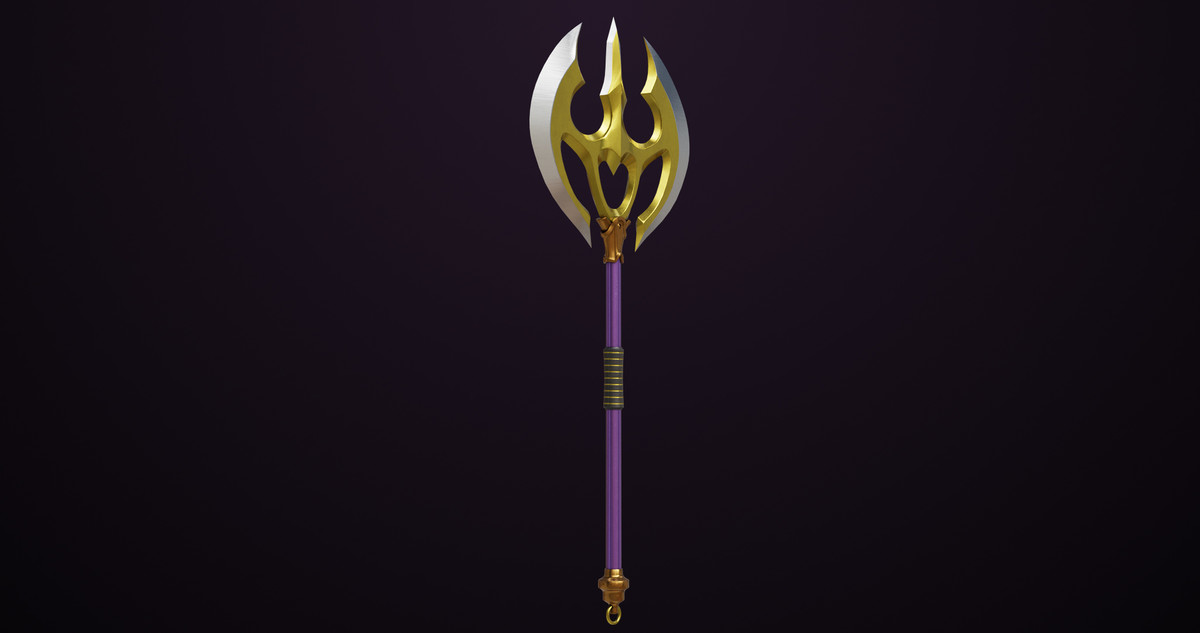 Battle Axe 06 Gold URP HDRP Textures