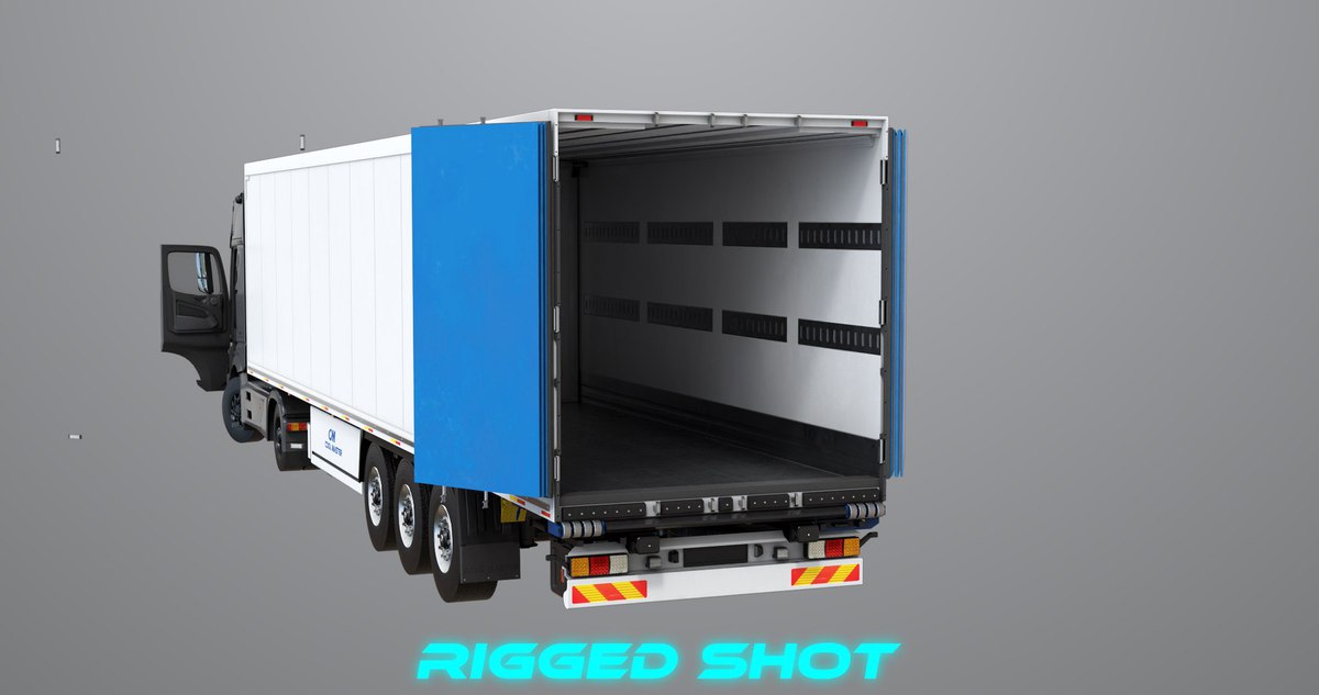 Heavy Truck 03 Refrigerator Trailer Interior URP HDRP Textures