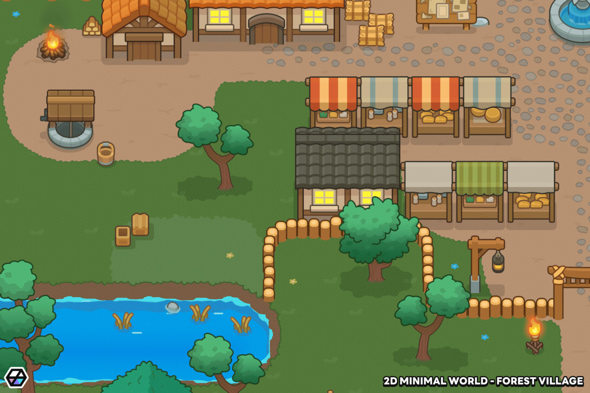 2D Minimal World - Forest Village