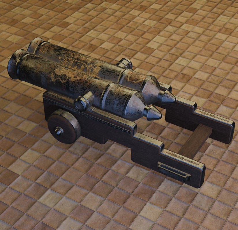 Thunderstrike Double Barrel Ornate Historical Cannon