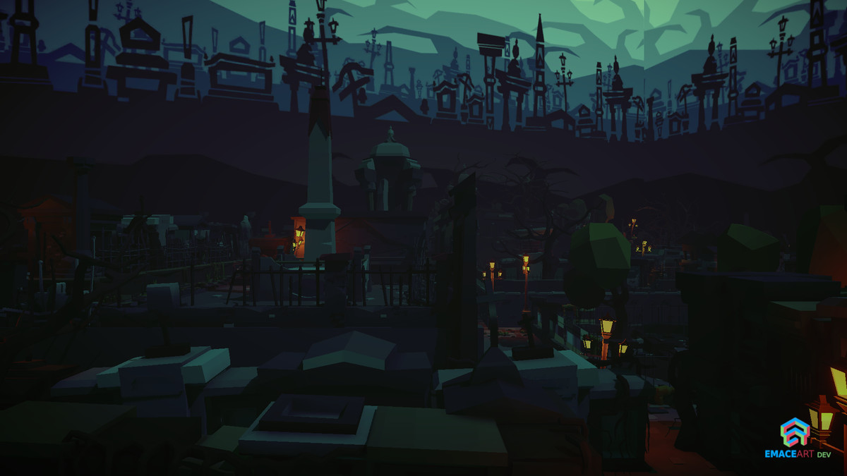 NecroPOLY - Low Poly Cemetery Kit — FREE - Dark Corners