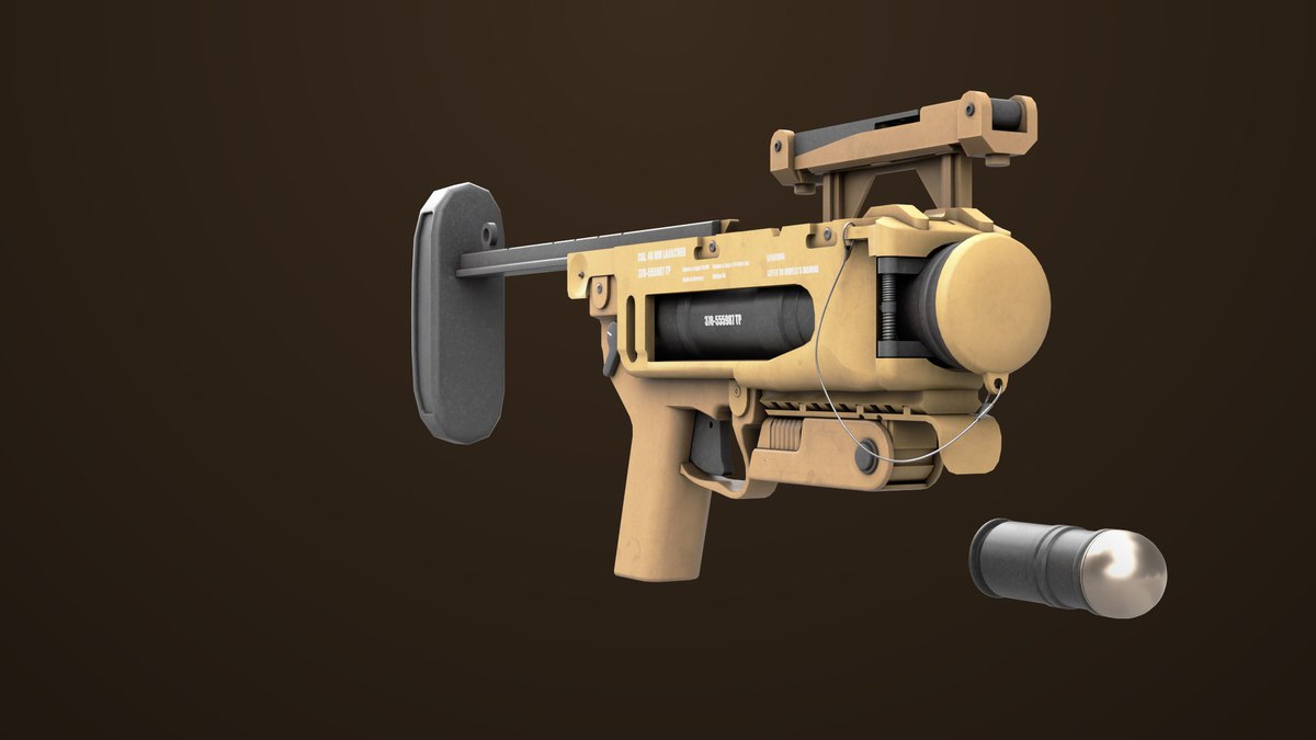 Grenade Launcher 04 Brown URP HDRP Textures
