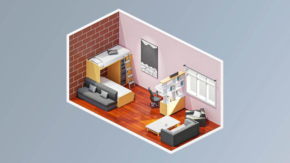Interior 6 - Low Poly 3D Models Pack
