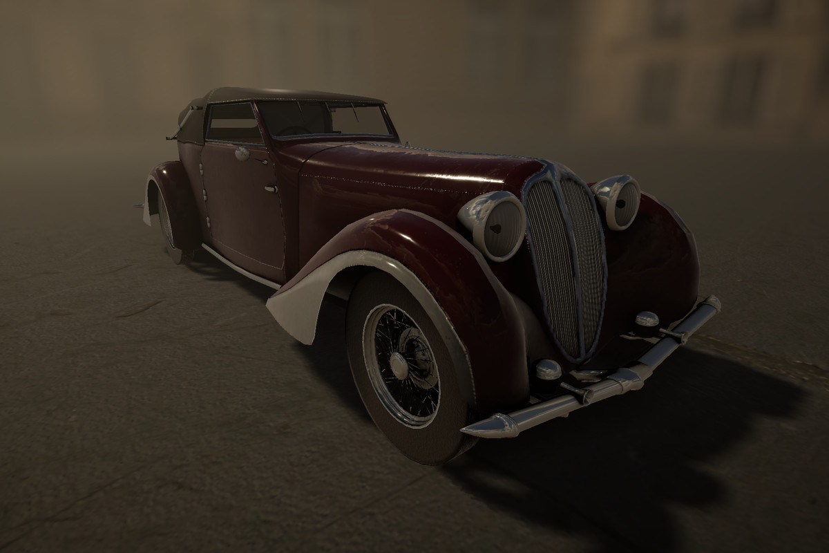 Vintage Roadster 1930s – Classic Convertible Car Asset