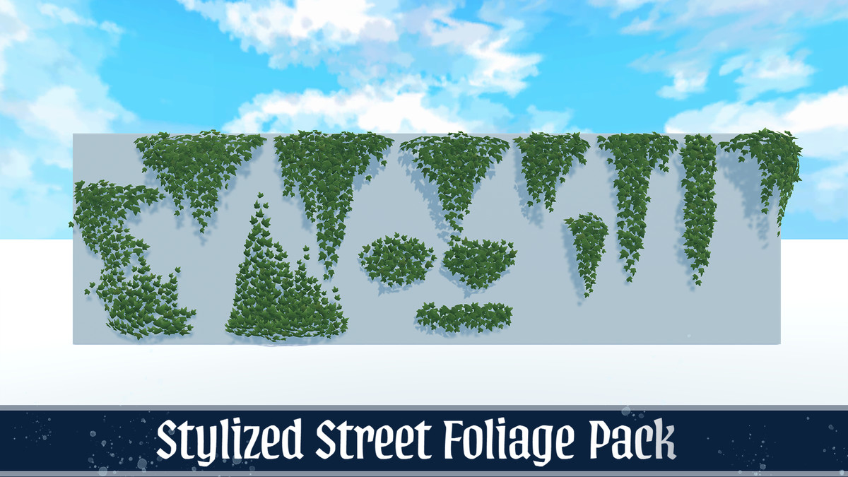 Stylized Street Plants Flowers Ivy Vines Pack