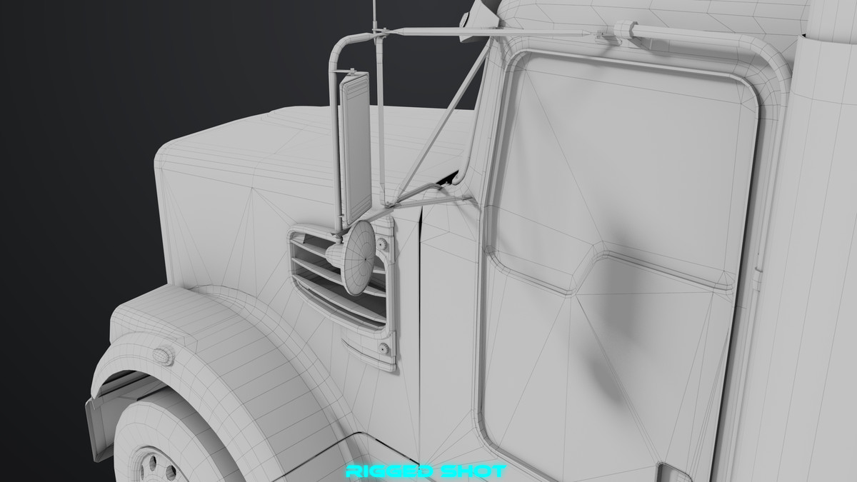 Truck 07 Log Trailer Grey Version URP HDRP Textures