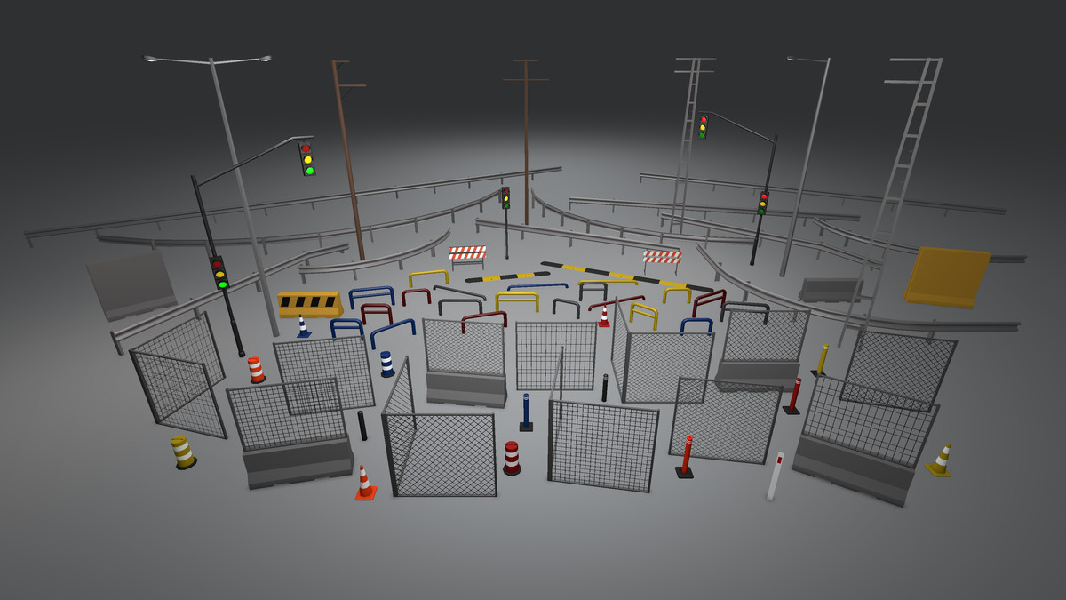 Low Poly Urban Traffic Pack