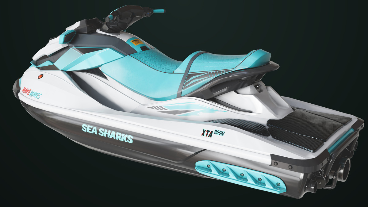 Jet Ski 02 White HDRP URP Textures