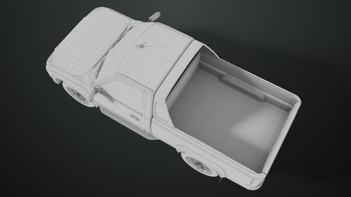 Pickup Truck01 Orange URP HDRP Textures