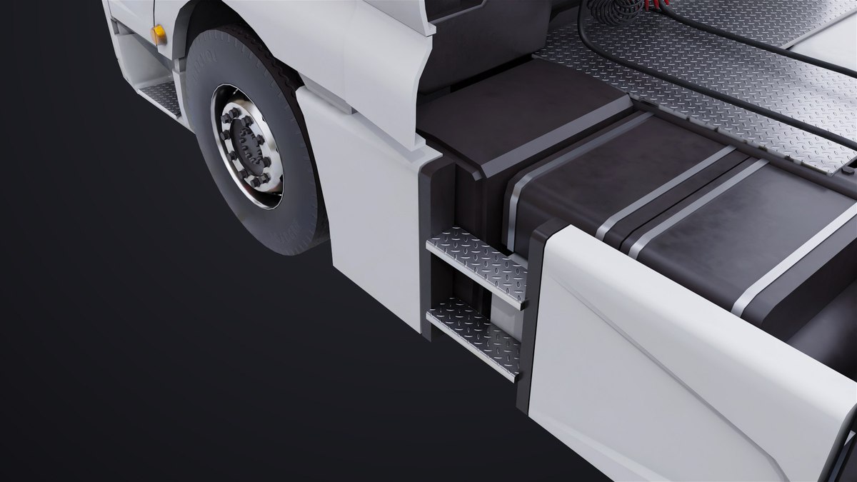 Heavy Truck 04 Chassis White URP HDRP Textures