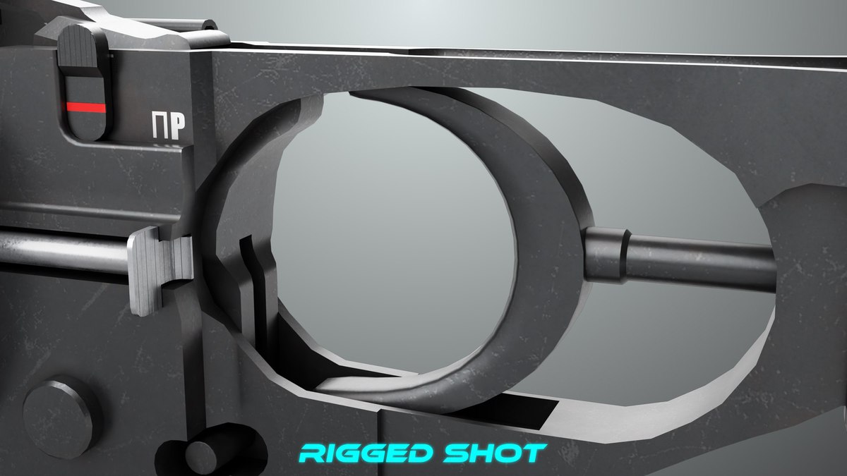 6 Grenade Launcher Black URP HDRP Textures