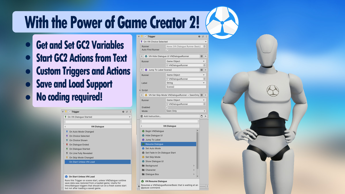 VNDialogue: Visual Novel Dialogue for Game Creator 2