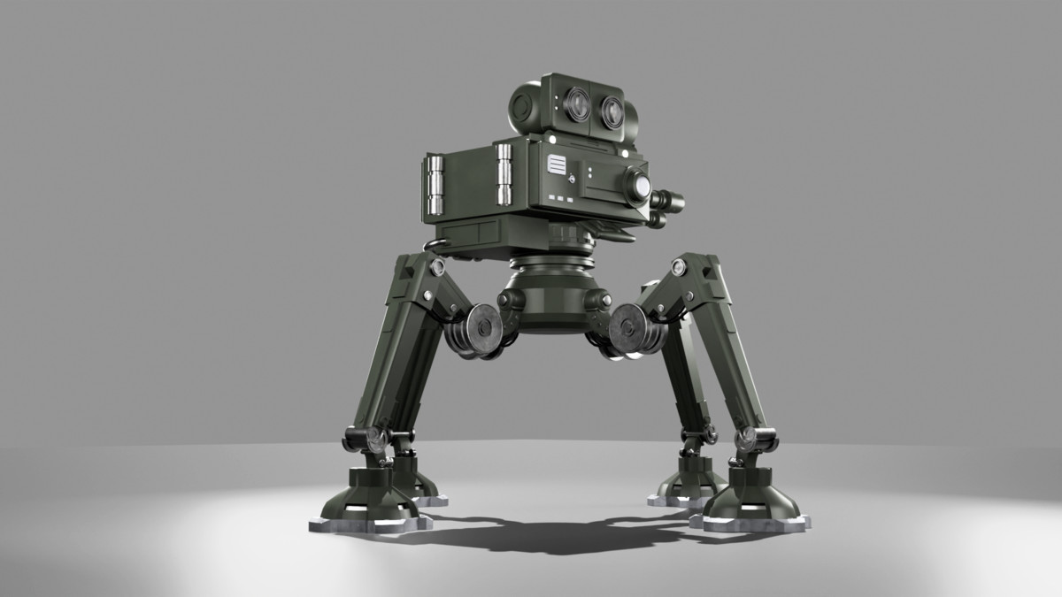 Quad-Leg Military Turret