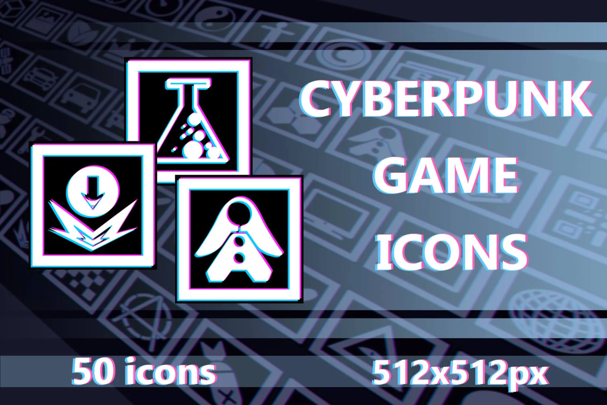2700 Cyberpunk RPG Icons Pack