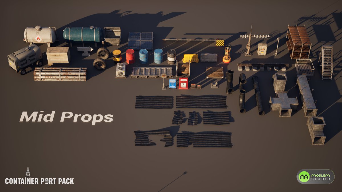 Realistic Modular Container Port Environment