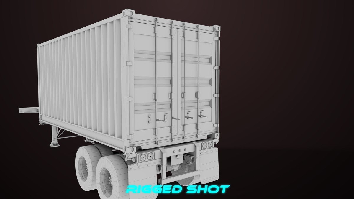 Container Carrier Trailer 03 URP HDRP Textures
