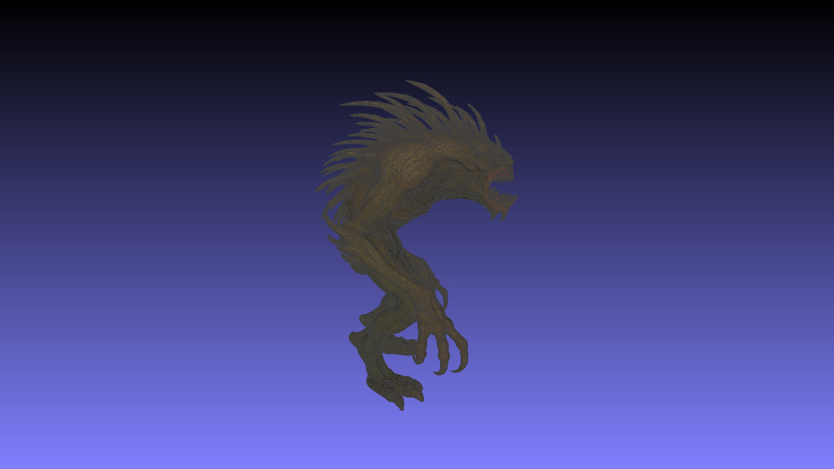 Dravhun - Rigged Low-Poly Cave Monster 3D Model