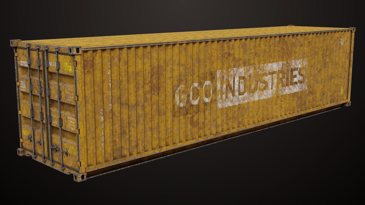 Old Dusty 5 Cargo Container Single Mat URP HDRP Textures