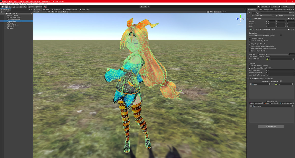 RASCAL Skinned Mesh Collider