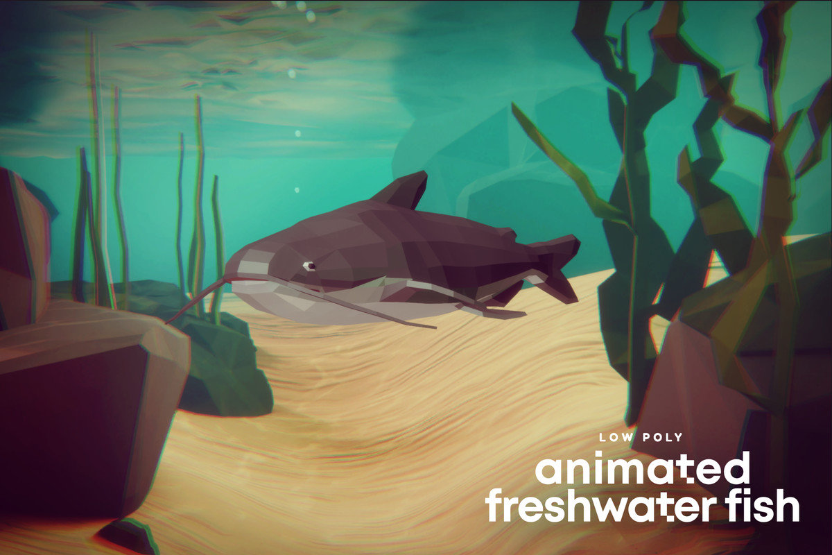 Low Poly Animated Freshwater Fish