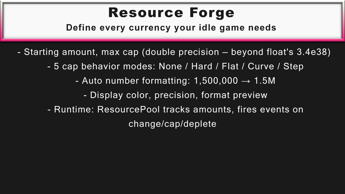 Simple IDLE Forge: No-Code Idle Game Toolkit w/ 4 Playable Demos & JSON support