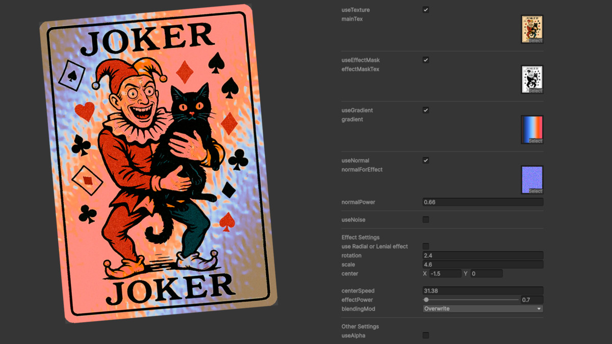 Prismatic Card Shader