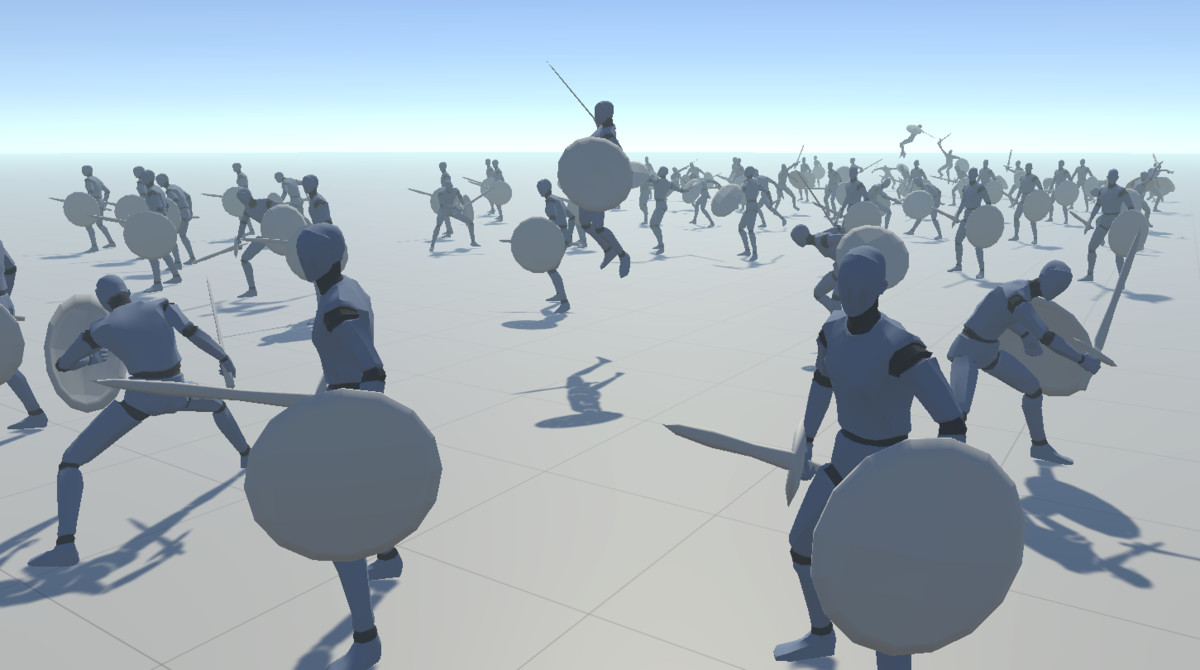 Male sword and shield animation collection