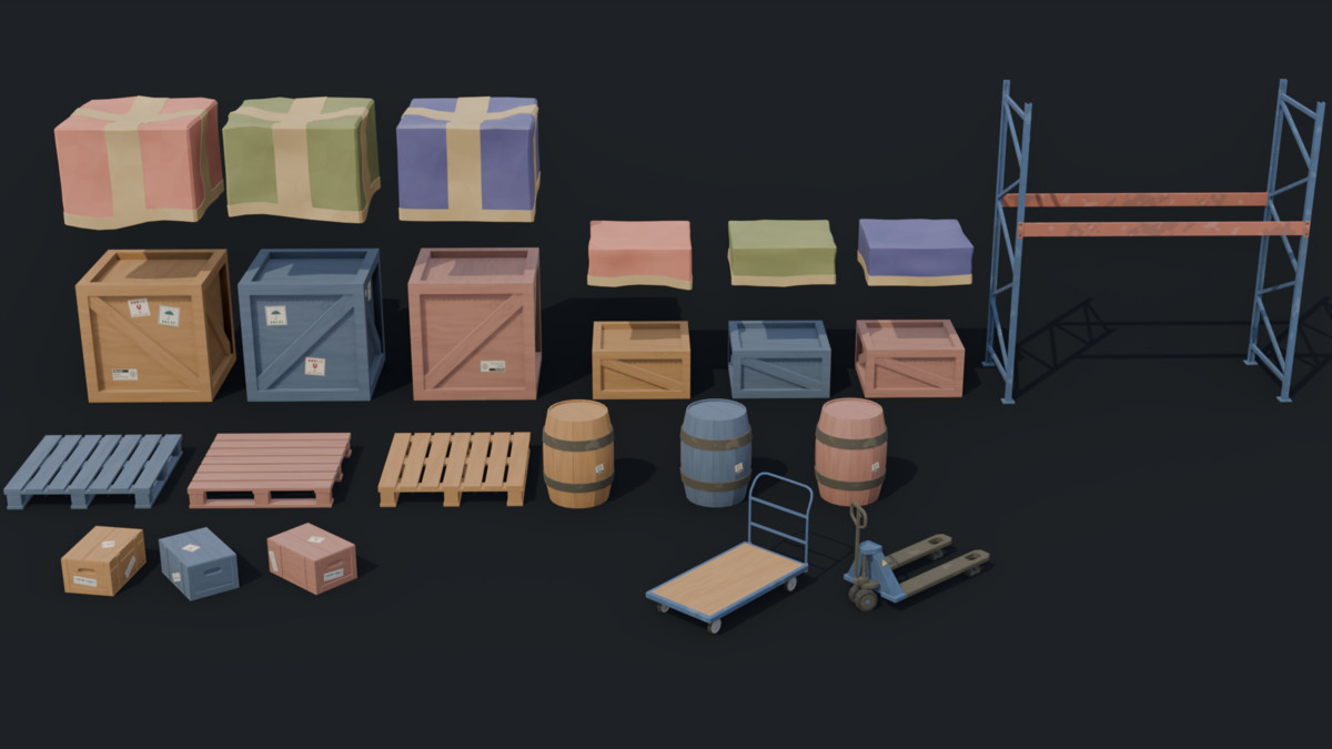 Stylized Warehouse Props Pack