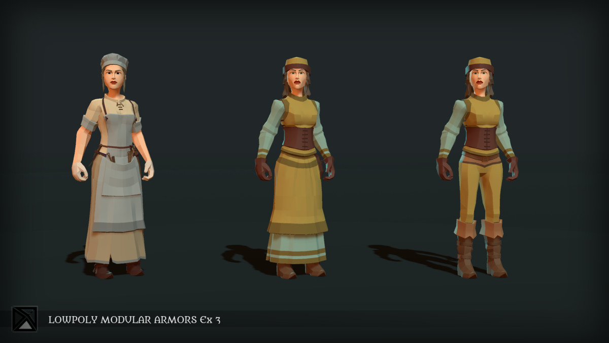 Low Poly Modular Armors Expansion Pack 03 - LOWPOLY MEDIEVAL FANTASY SERIES