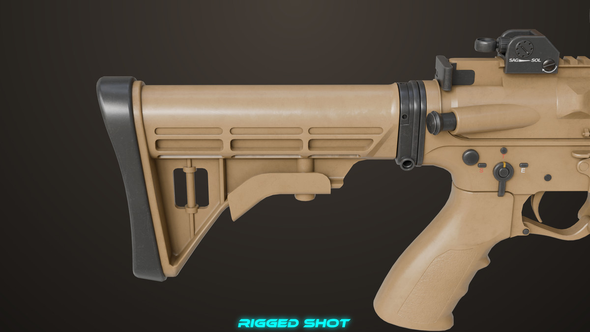 Machine Gun 17 Sandal URP HDRP Textures