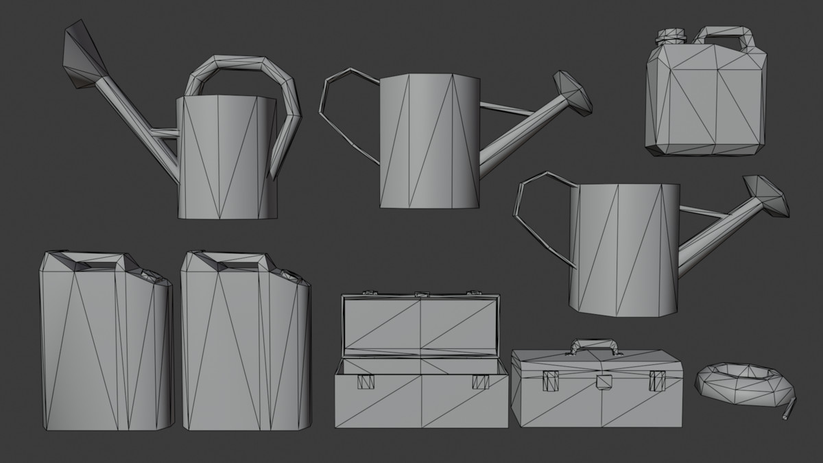 PSX Rural Farm Tools Pack – 32 Lowpoly Tool Props