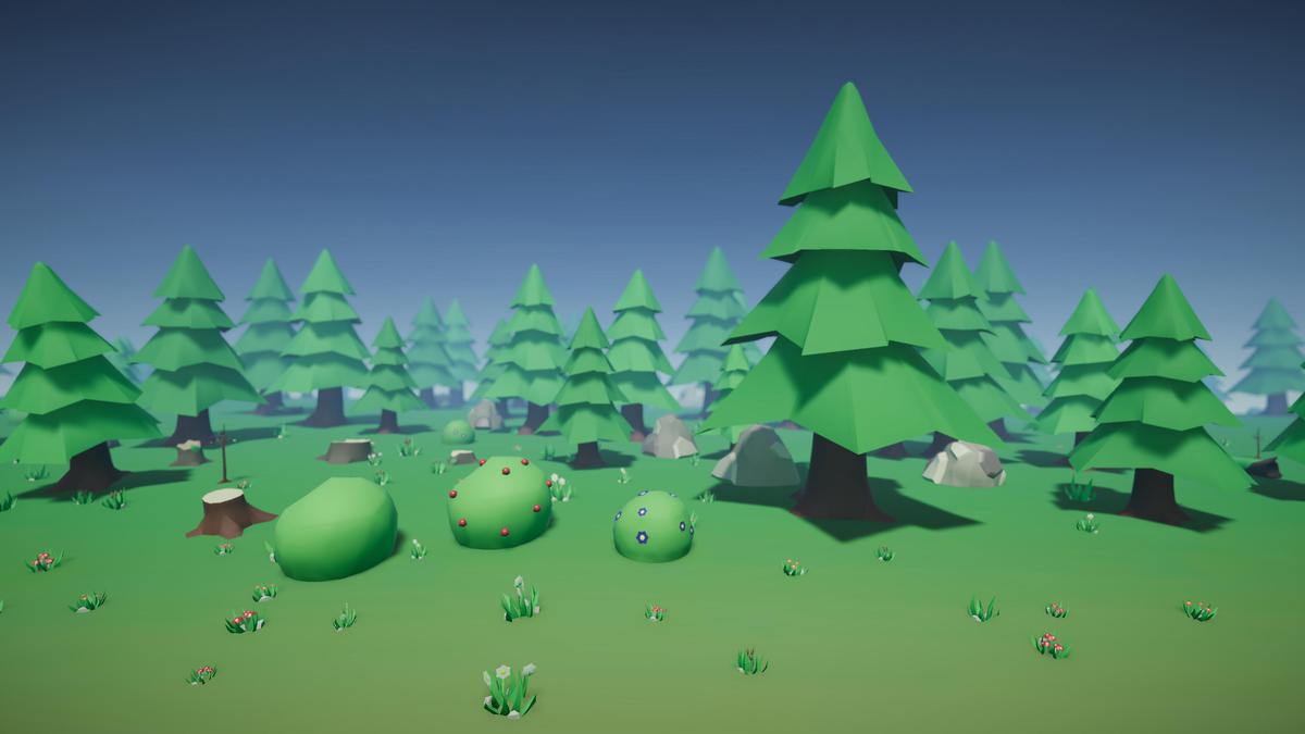 Stylized Harvestable Nature: Forest Assets & Prefab Painter