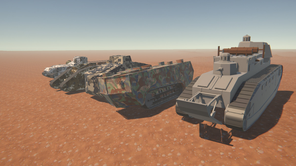 WW1 Lowpoly Tank Asset Pack