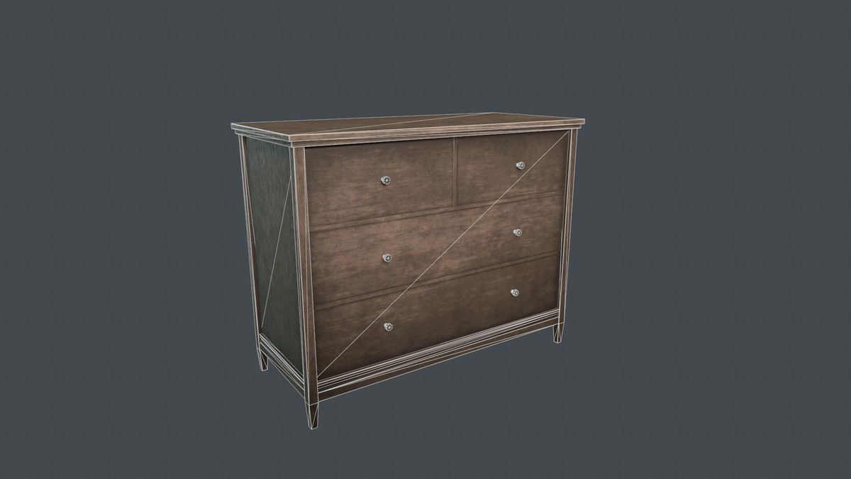 Wooden furniture pack. Realistic. PBR. 4K