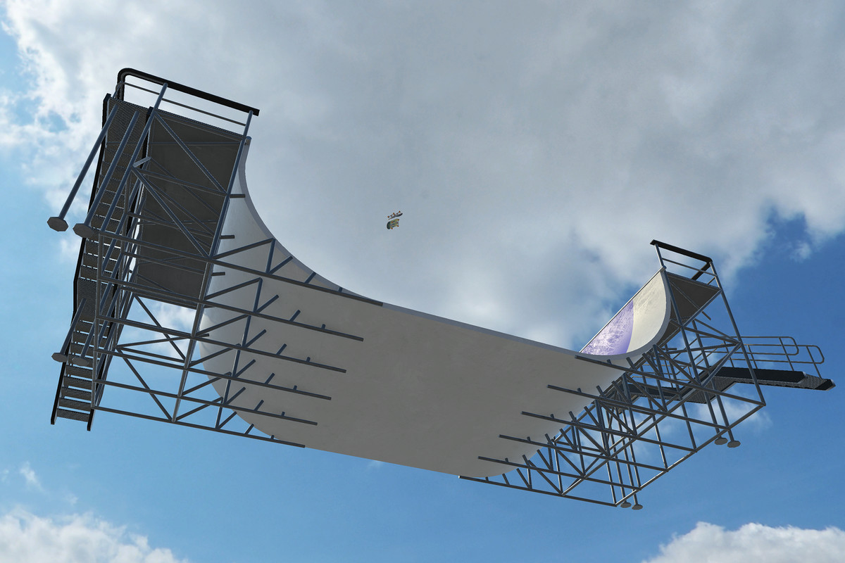 Skateboard and Vert Ramp