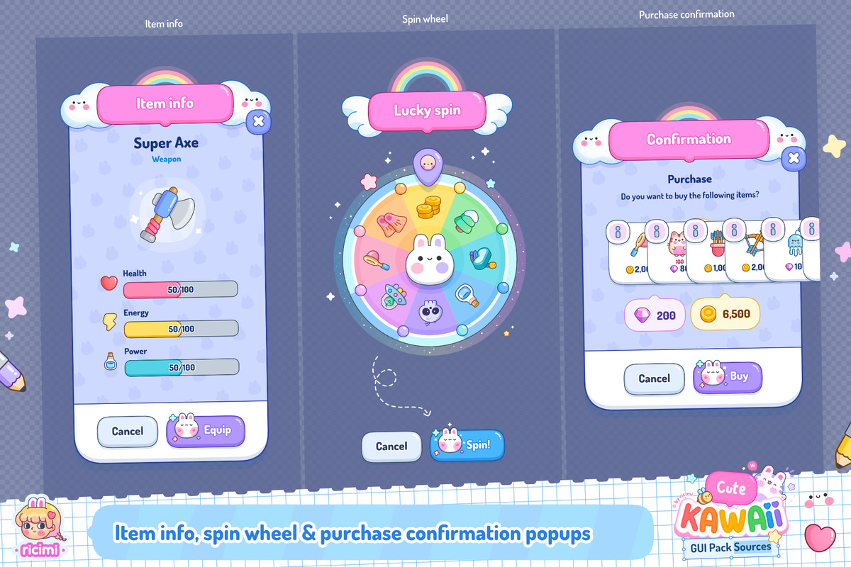 Cute Kawaii GUI Pack Sources
