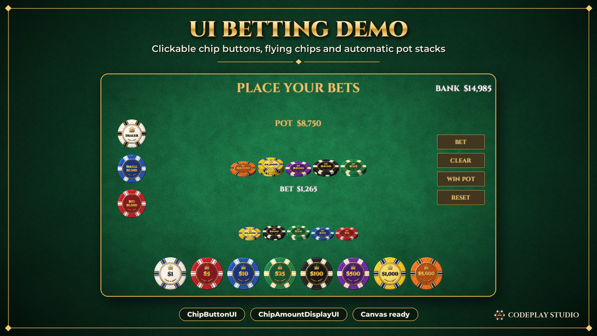 Poker Chips Kit – 2D, UI & 3D Casino Chips and Tokens