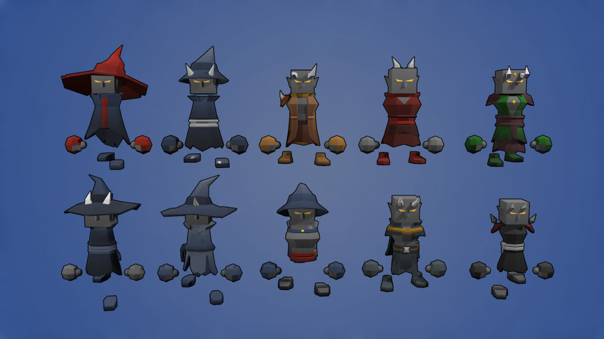Low Poly Cubic Demons - 3D by Shokubutsu