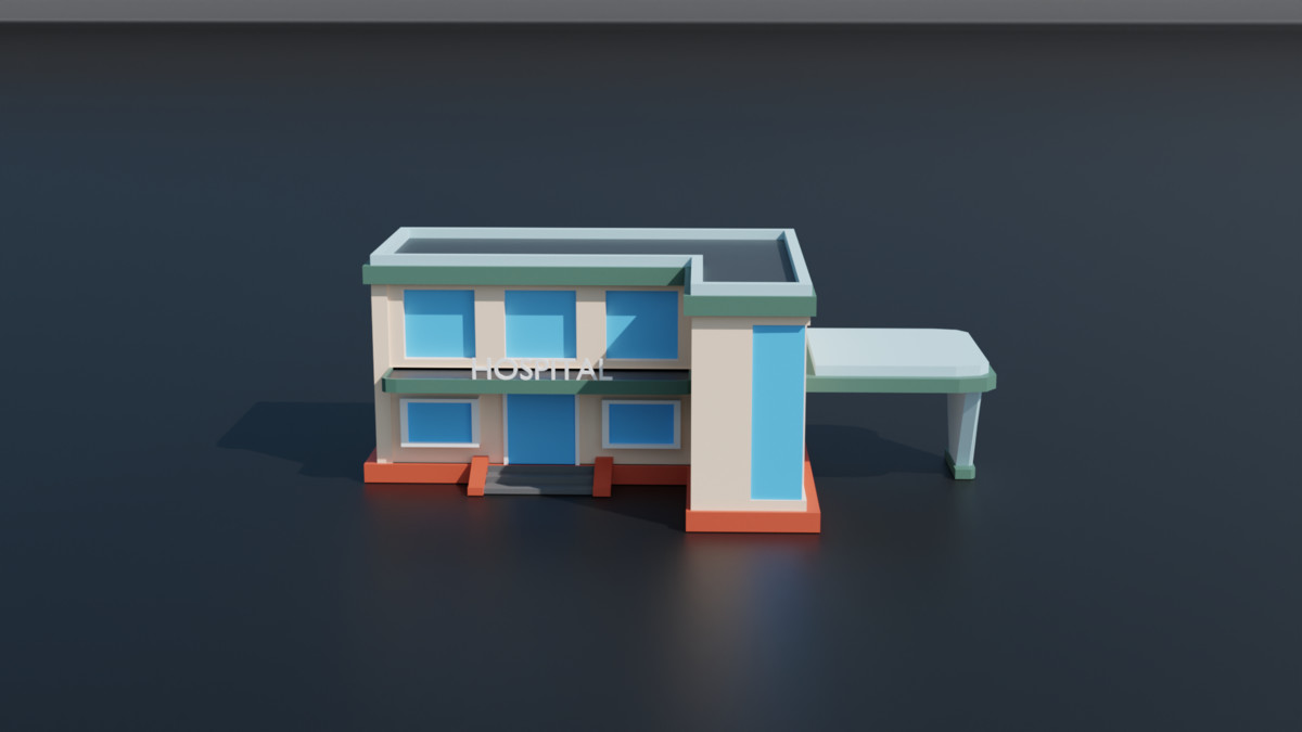 STYLIZED CARTOON BUILDINGS