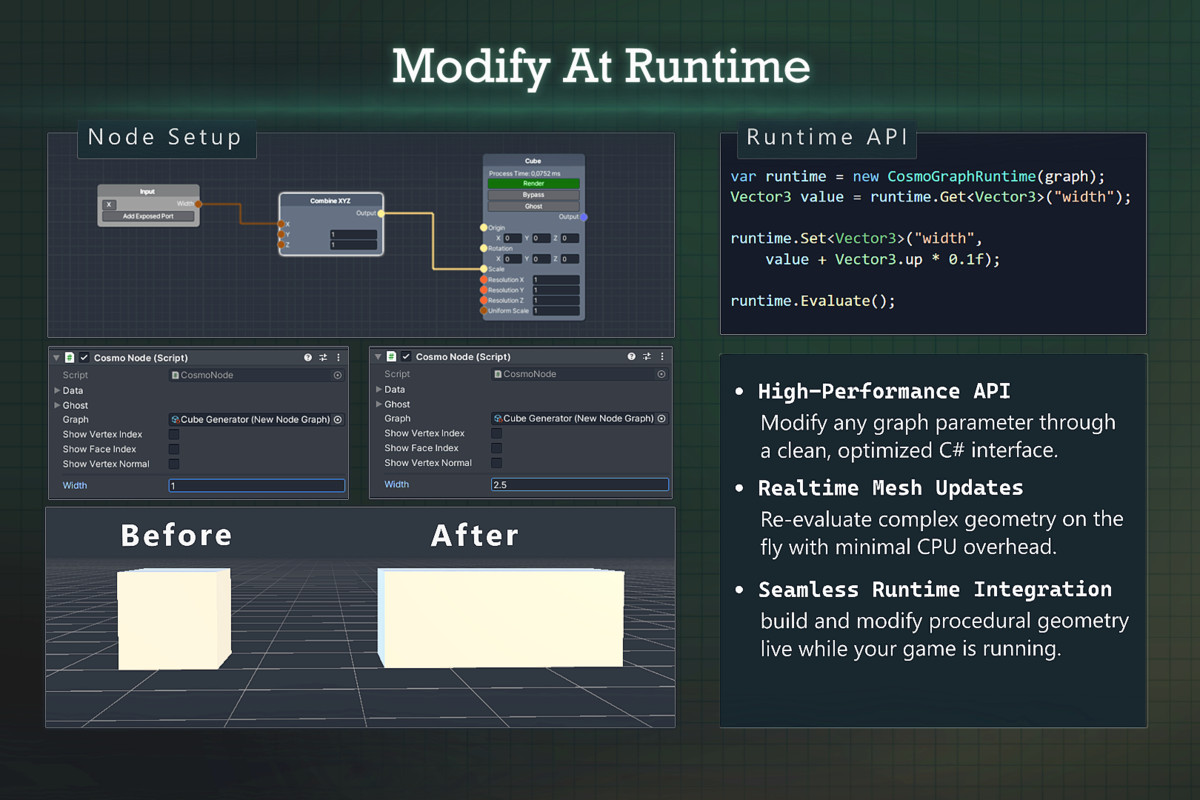 CosmoNode - Runtime Procedural Geometry