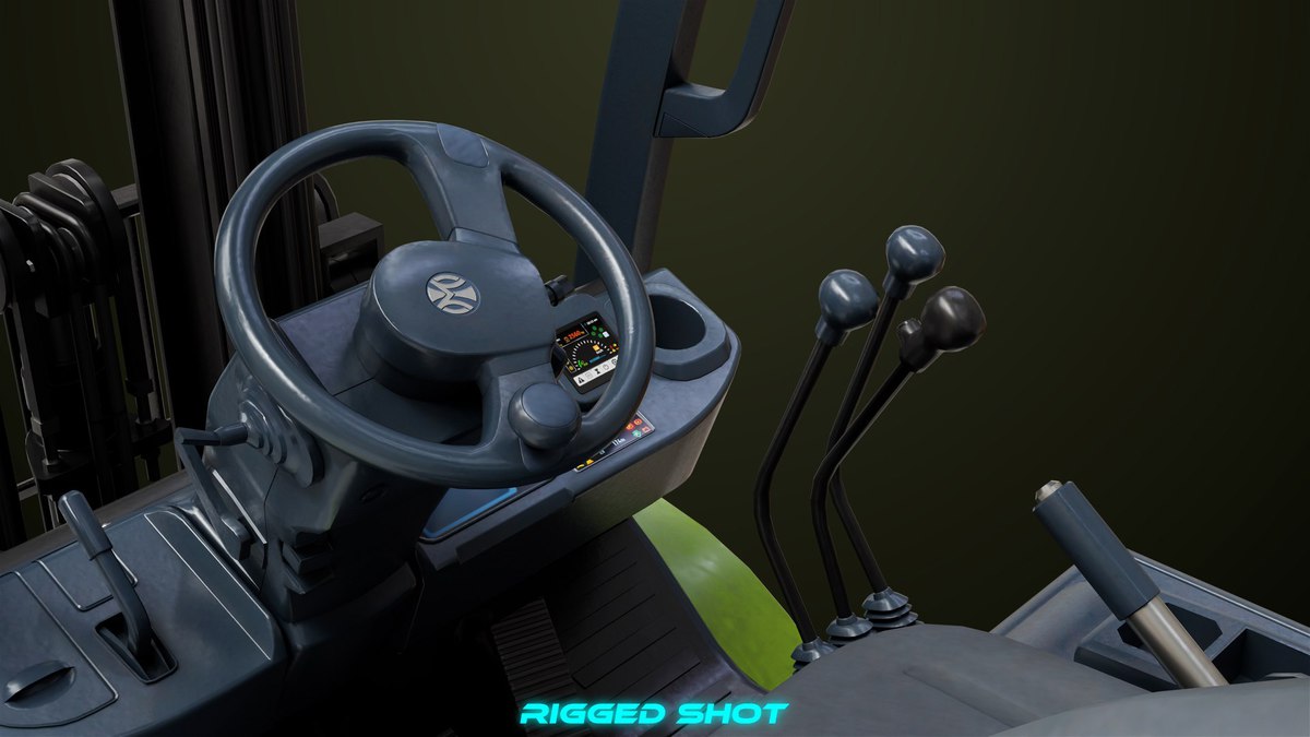 Forklift Truck03 Green URP HDRP Textures