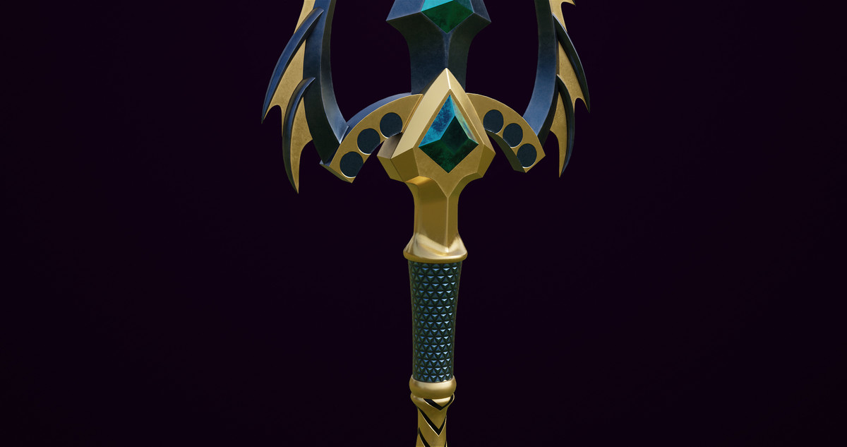 Fantasy Trident 01 URP HDRP Textures