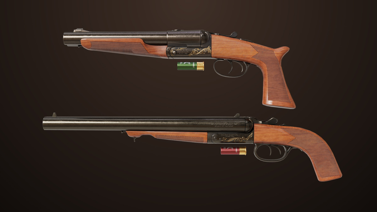 Small Medium Shotgun Black Single Mat URP HDRP Textures