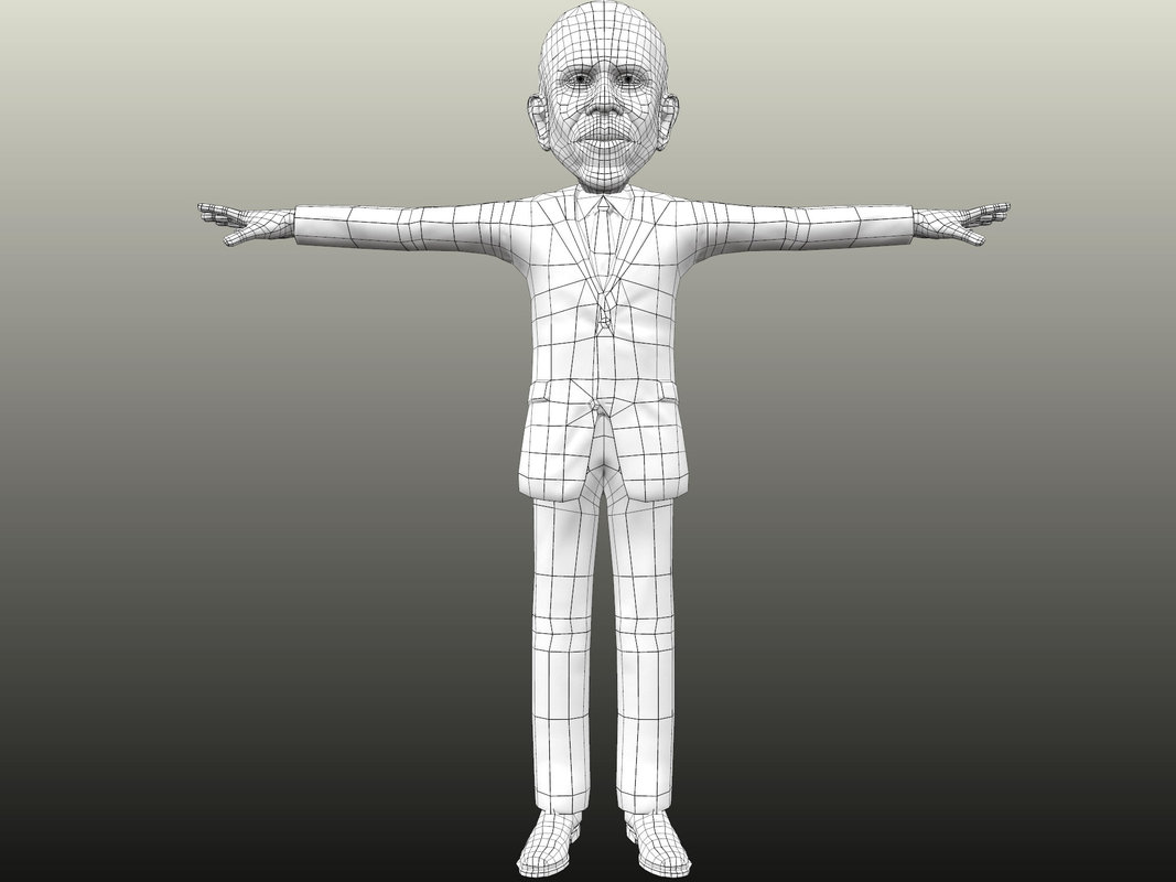Obama 3D caricature