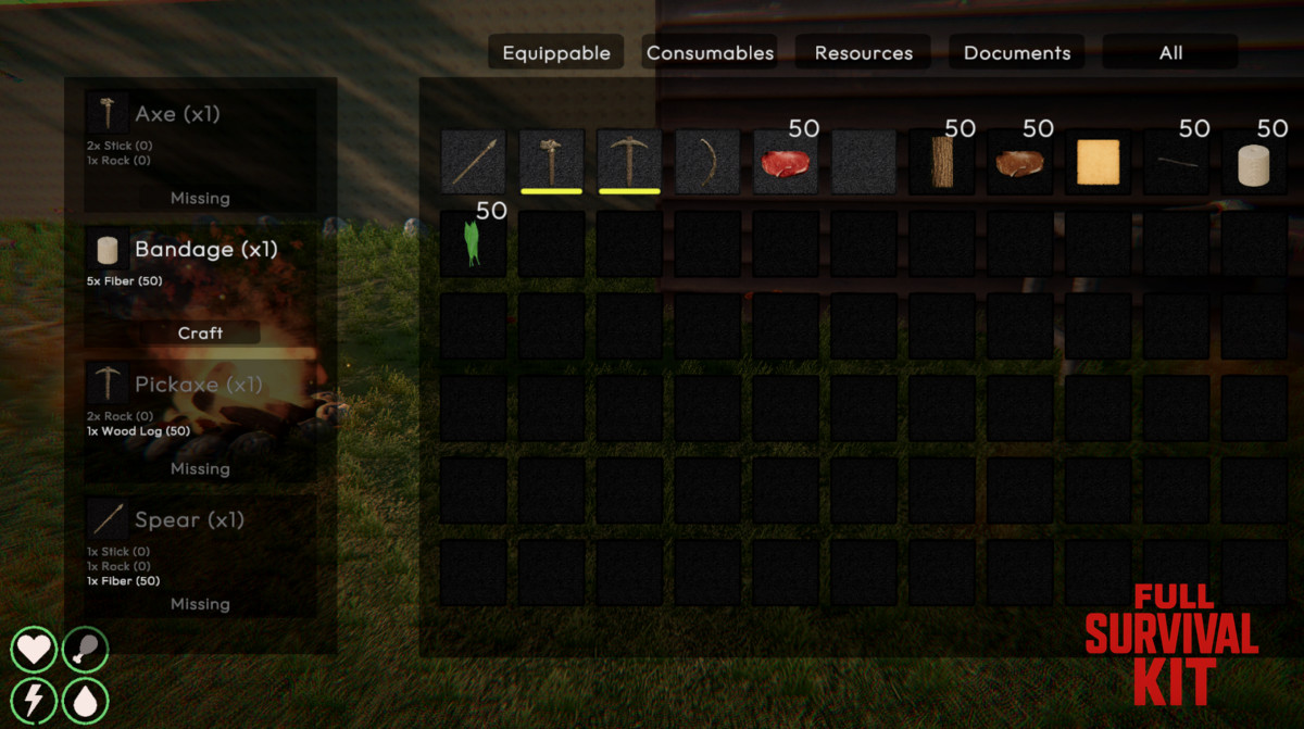 FSK: Full Survival Kit, Complete FPS Survival Template (Craft, Build, Hunt)