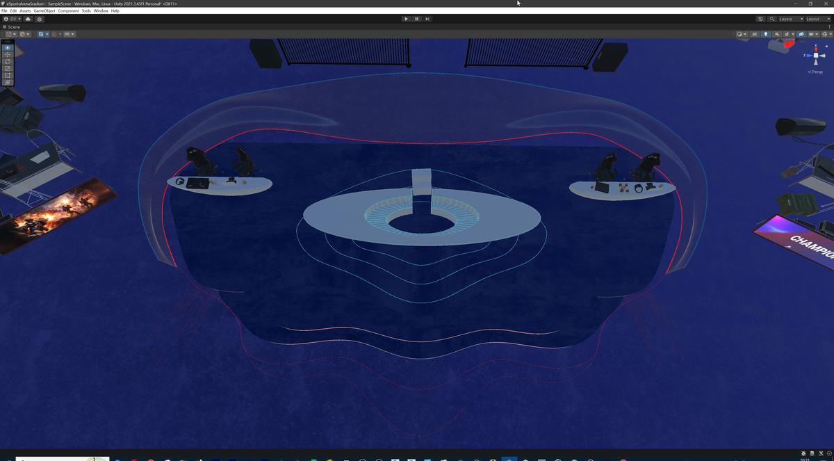 Futuristic Esports Arena Stadium – Tournament Stage 3d Environment Level